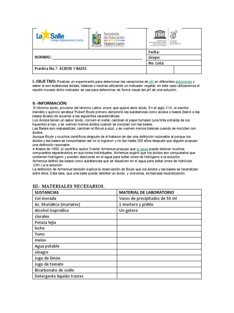 Indicador de pH con Repollo Morado | PDF | Ácido | Ph