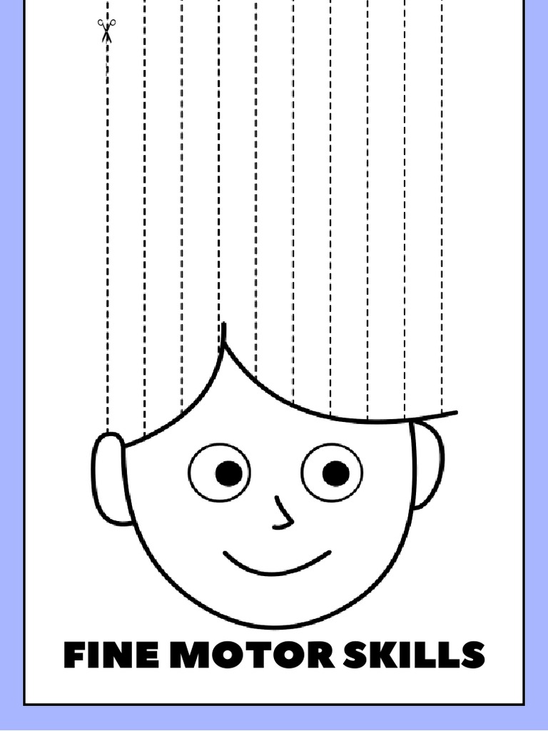 Colorful Scissor Skills Fine Motor Worksheets PDF | PDF