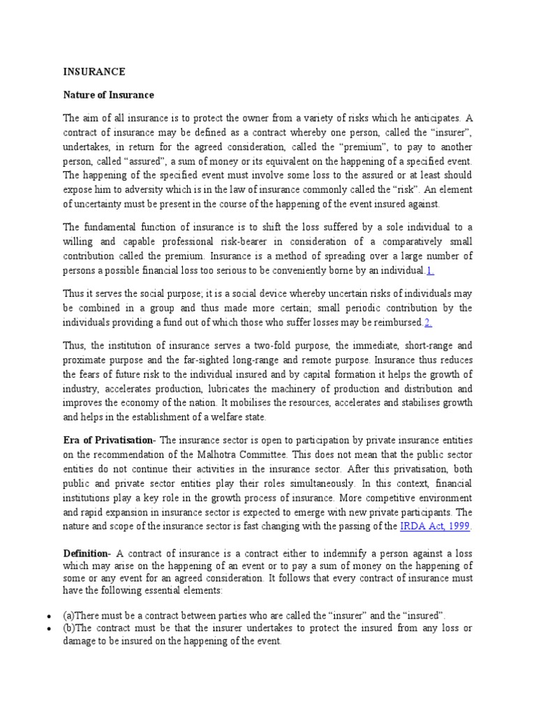 Essentials of Insurance Contracts | PDF | Insurance | Banks