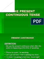 The Present Continuous Tense