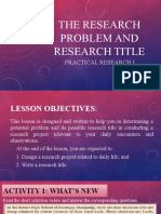 The Research Problem and The Research Title