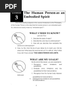 Toaz - Info Module 3 Introphilo11 q1 Mod3 The Human Person As An Embodied Spirit Version 3p PR