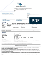 Garuda Indonesia E-Ticket Receipt for Makassar to Bali Flight