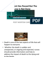 Post Mortem Care Guidelines