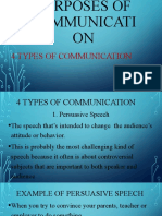 Purposes of Communication