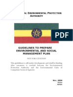 Republic of Ethiopia (2004) Guidelines To Prepare Environmental and Social Management Plan