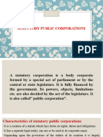 Statutory Public Corporations