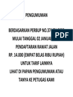 Pengumuman Tarif