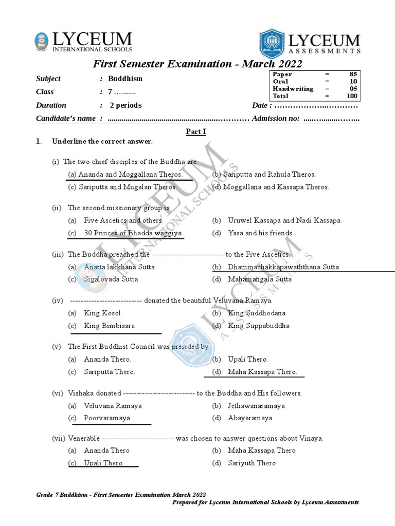 Grade 7 Buddhism Pdf Gautama Buddha ﾄ Stika