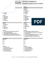 Focus4 2E Unit Test Vocabulary Grammar UoE Unit8 GroupA B ANSWERS PDF