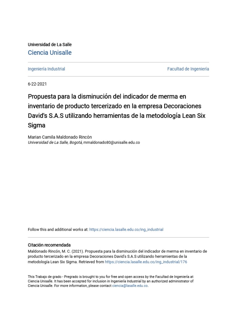 Reducción de Merma en Inventario Lean Sigma | PDF | Six Sigma | Lean ...