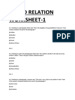 Blood Relation Worksheet with Answers