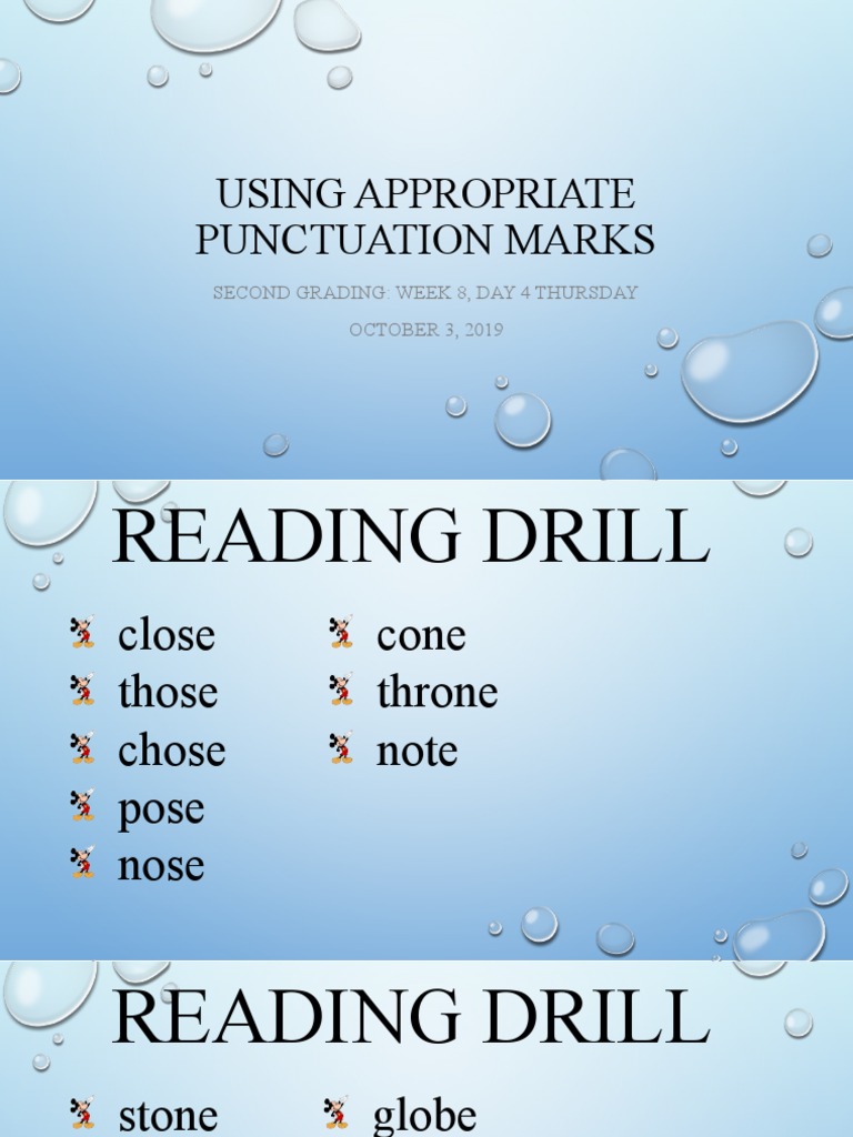 Grade 3 Punctuation Practice | PDF | Punctuation | Grammar