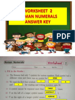 Worksheet 2 Roman Numerals Answer Key