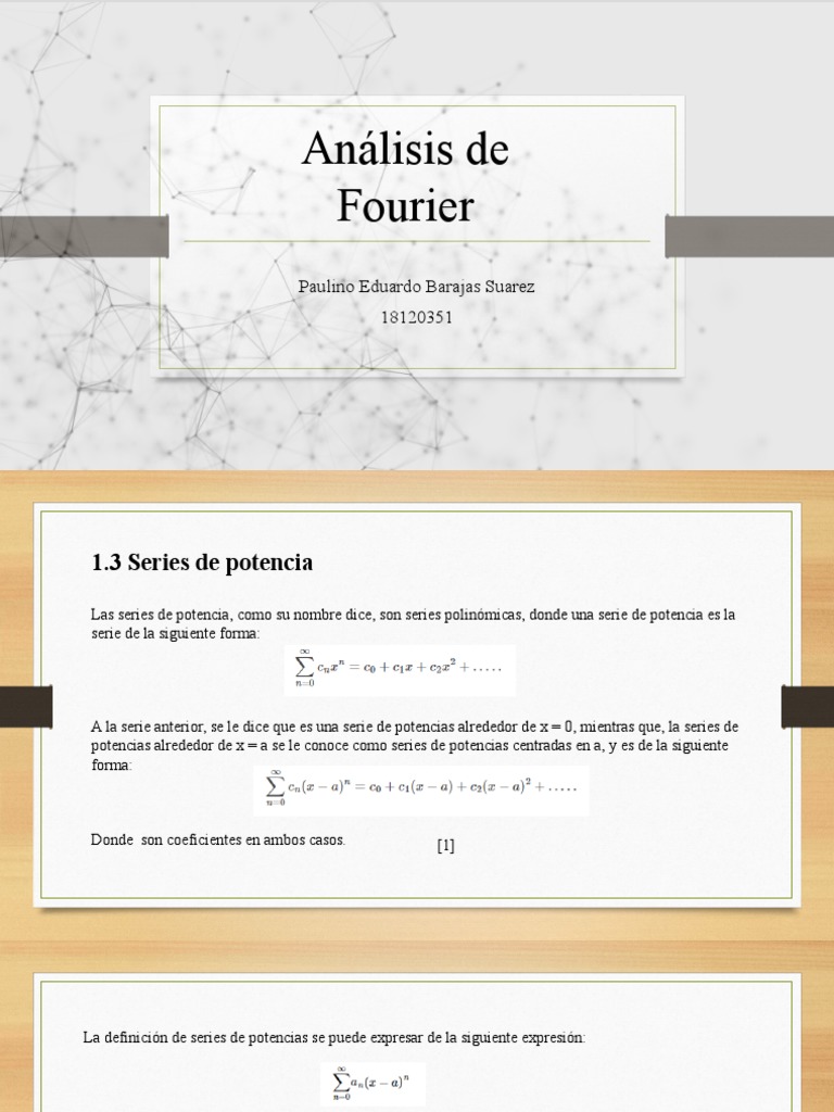 Análisis de Fourier Tercera Semana PDF Ecuaciones Análisis complejo