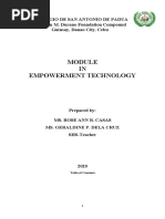 Module 2 EMPOWERMENT TECHNOLOGY