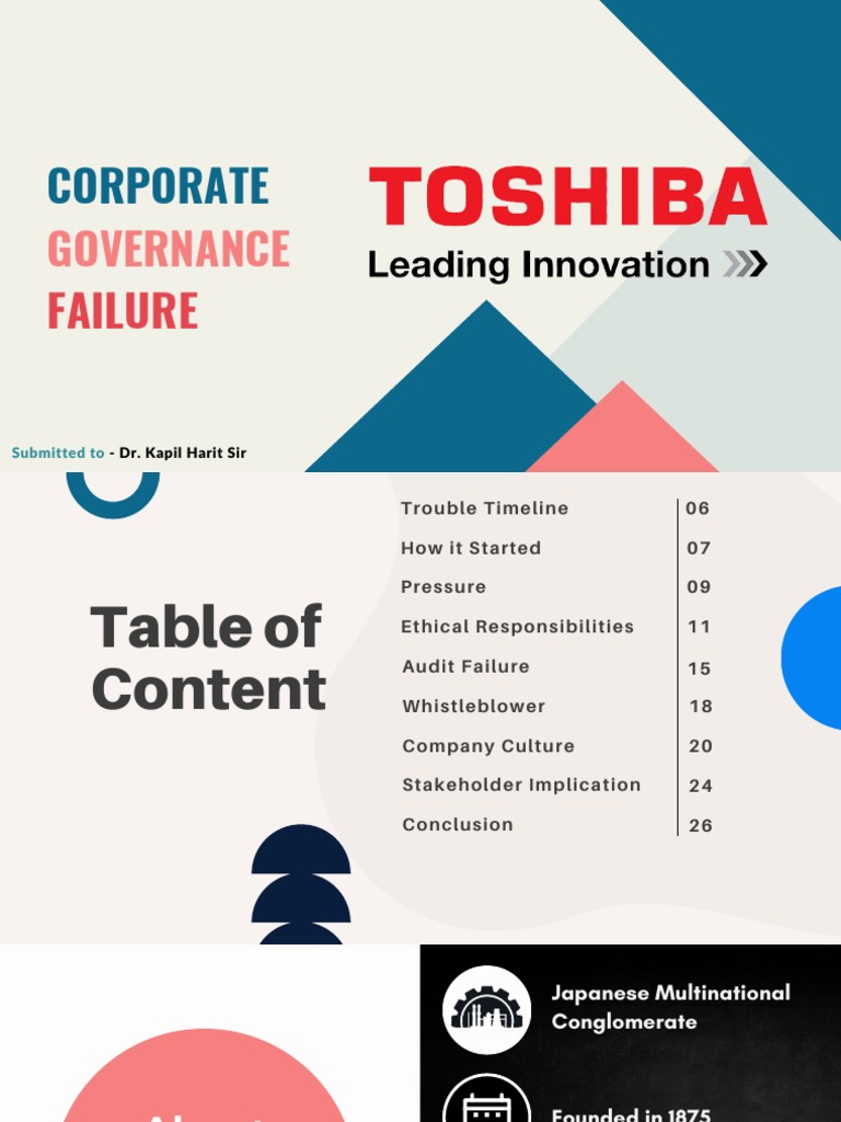 Toshiba Corporate Governance Failure | PDF | Business | Economies