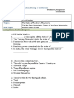The States of Northern Mountains, Work Sheet, STD IV - PDF - Ic44131 PDF