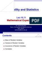 Probability and Statistics Expectations