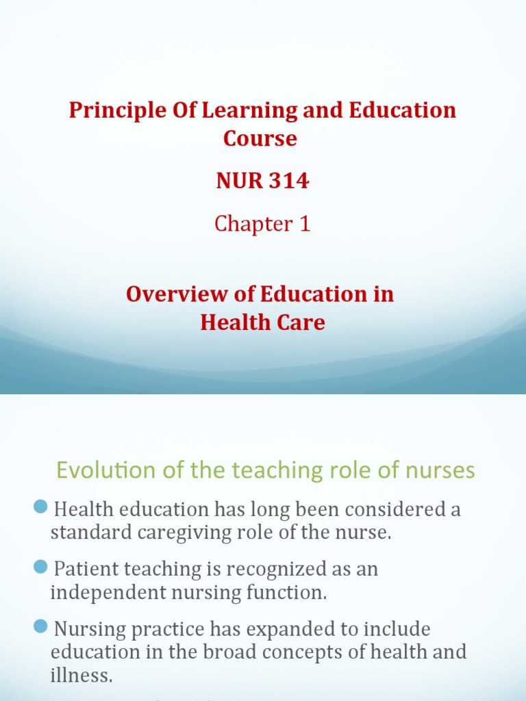 Chapter 1 | PDF | Nursing | Learning