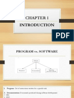 Program vs Software Characteristics
