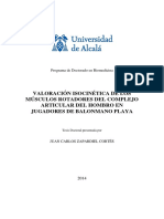 VALORACIÓN ISOCINÉTICA de LOS Musculos Rotadores Del Complejo Articular Del Hombro en Jugadores Balommano Playa