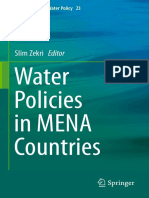 Water Policies in Mena Countries: Slim Zekri Editor