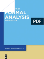 Xiao Xiong Gan Formal Analysis An Introduction de Gruyter 2021