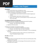 30 2 Poetry Unit Project Chart Presentation