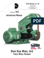 Burr King Model 562 Three Wheel Grinder Instruction Manual