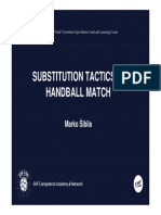 EHF Master Coach Course Tactics Substitution