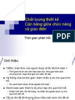 Chất lượng thiết kế Cân bằng giữa chức năng và giao diện: Thời gian phản hồi