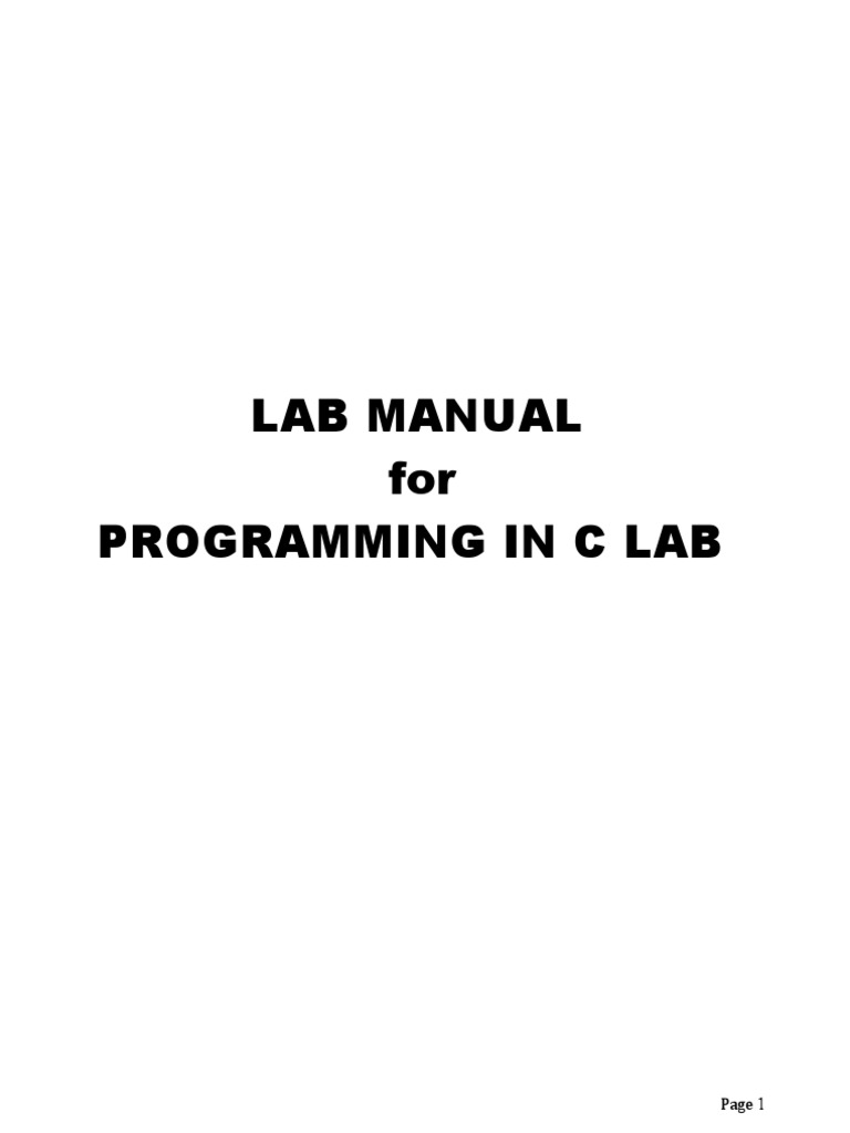 C Programming Lab | PDF | C (Programming Language) | Computer Program