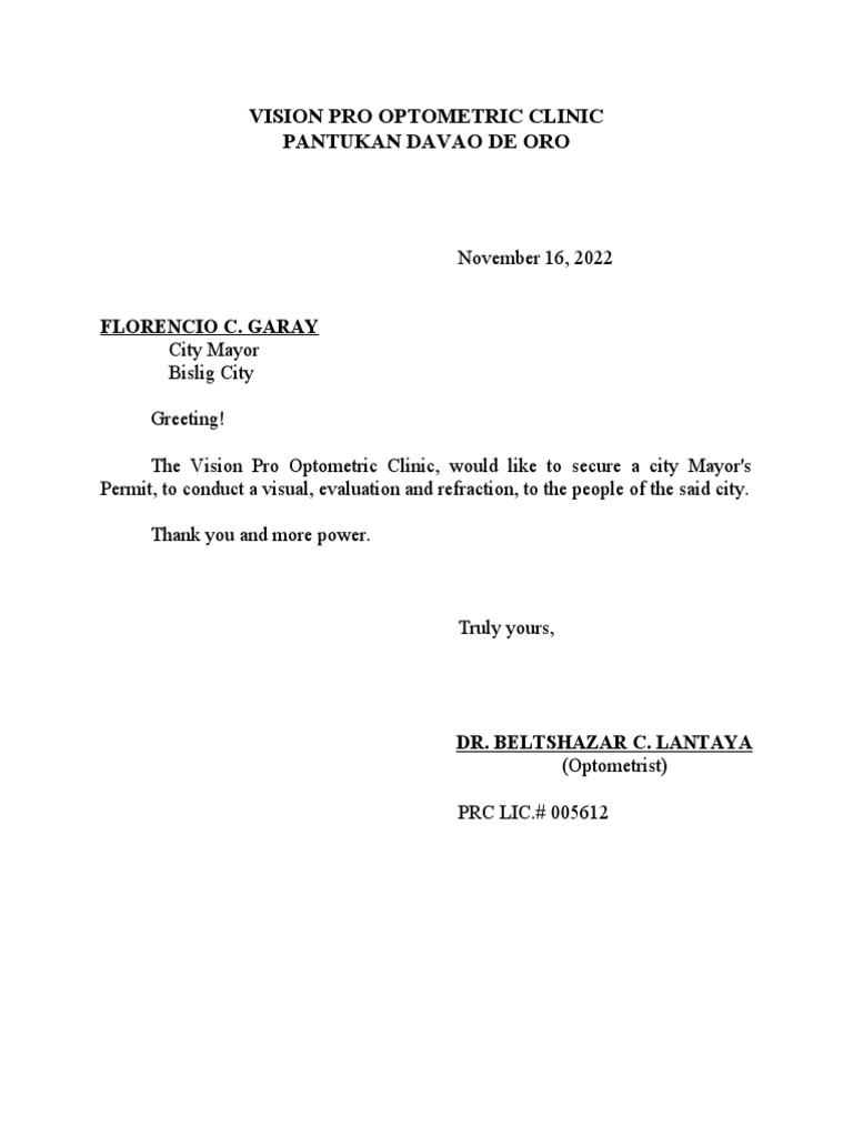 Vision Pro Optometric Clinic | PDF