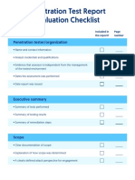 PCI Test Checklist