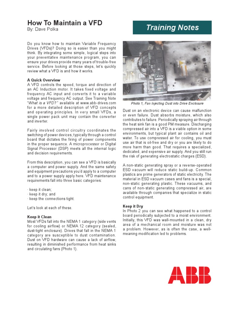 How To Maintain A VFD | PDF