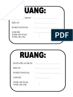 MATA PELAJARAN: Kelas: . Hari/Tanggal: .. Jam Ke: . Jumlah Soal: Jumlah LJK