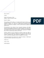 Letter of Intent For A Job Template-79013