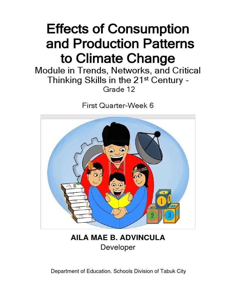 Effects of Consumption and Production Patterns To Climate Change | PDF ...