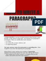 How To Write A Paragraph?