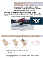 Kinematics of Rigid Bodies (Part II) Absolute and Relative Acceleration in Plane Motion