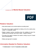 Relative or Market Based Valuation