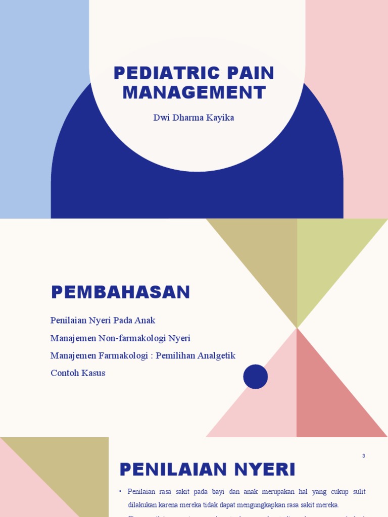 PEDIATRIC PAIN MANAGEMENT PDF