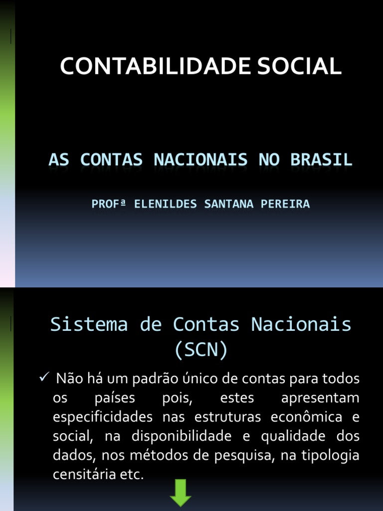 Contas Nacionais Do Brasil | PDF | Contas nacionais | Produto interno bruto