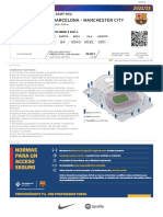 FC Barcelona - Manchester City: Corner Nord 3 Sup. L