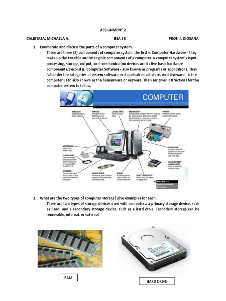 Assignment 2 PDF Computer Data Storage Computer Hardware