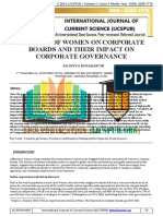 A Study of Women On Corporate Boards and Their Impact On Corporate Governance