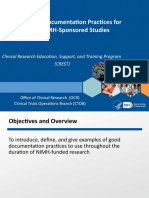 Good Documentation Practices For Nimh-Sponsored Studies v1 November 2020