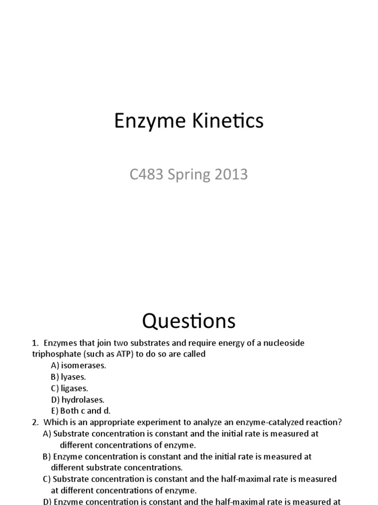 Enzyme PDF Enzyme Enzyme