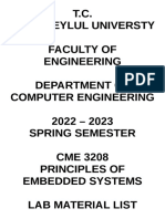 CME3208 - Lab Material List PDF